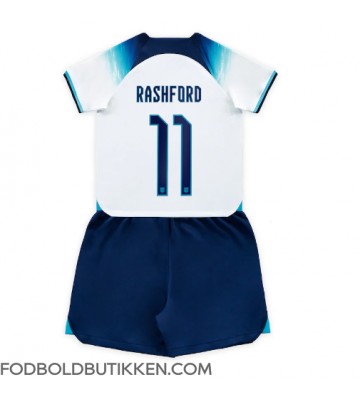 England Marcus Rashford #11 Hjemmebanetrøje Børn VM 2022 Kortærmet (+ Korte bukser)